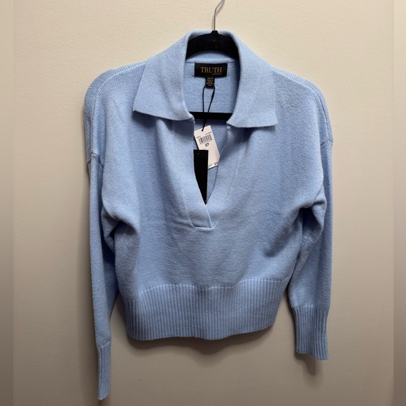 Truth Sweaters - NWT Truth V-Neck Polo Sweater